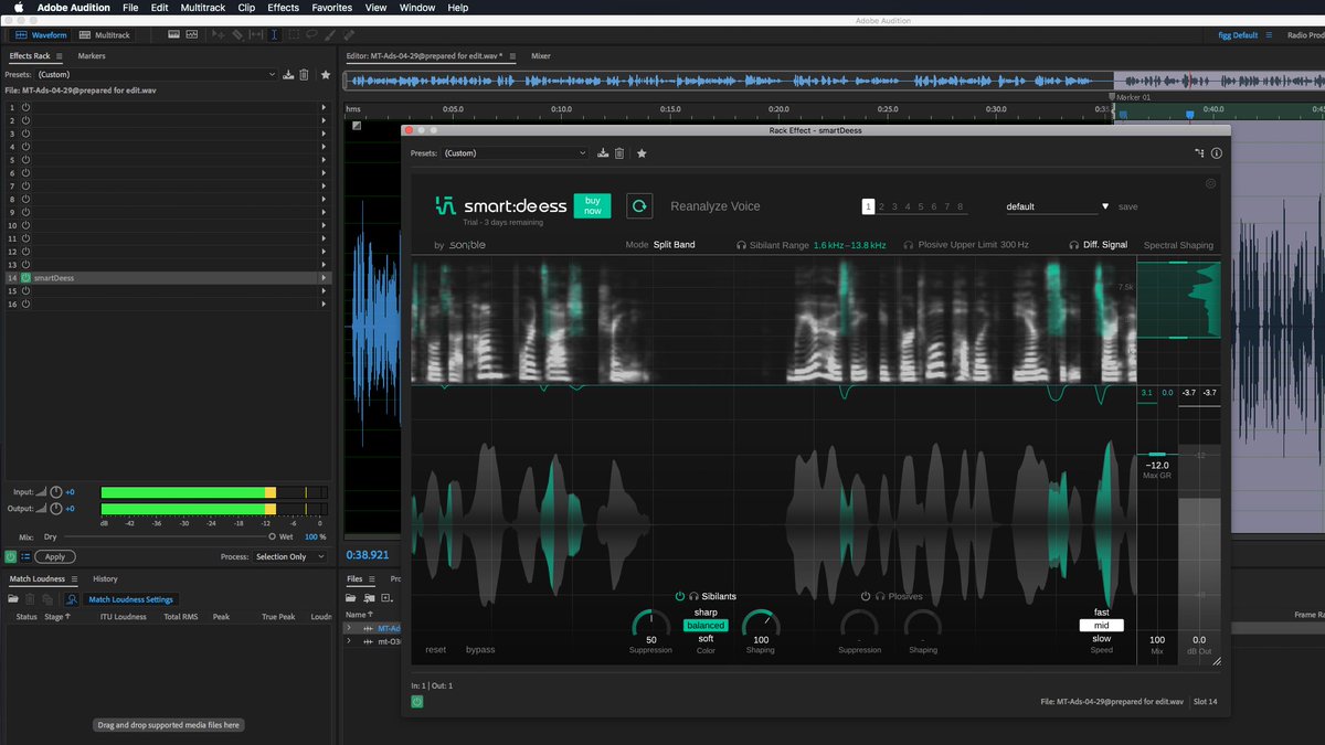 Paul (@producenewmedia) on Twitter photo Finished testing a few DeEssers that I've yet to use for actual work. smart:de•ess by <a href="/sonibleCom/">sonible.com</a> wins hand down. #podcastProduction Finished testing a few DeEssers that I've yet to use for actual work. smart:de•ess by <a href="/sonibleCom/">sonible.com</a> wins hand down. #podcastProduction