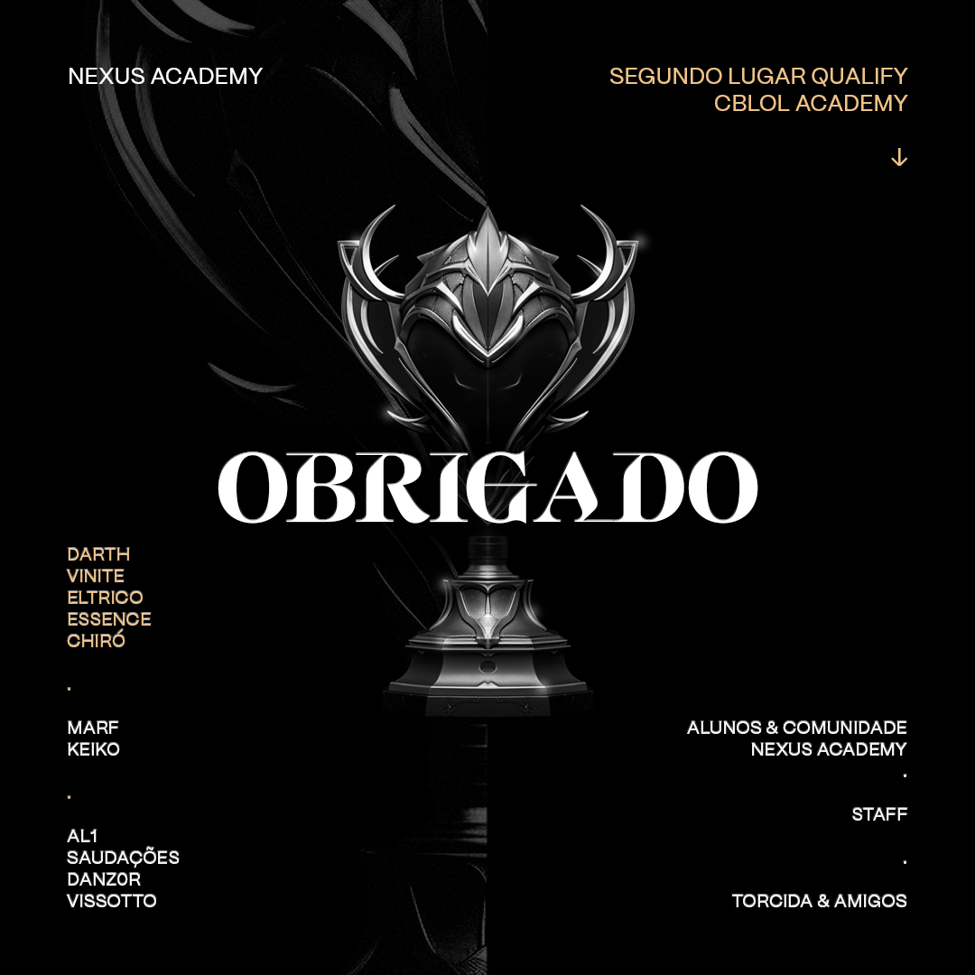 nexusacademypro's tweet photo. Voltaremos mais fortes!!
Ficamos em 2º lugar no Primeiro Qualify e estamos muito orgulhosos dos nossos meninos.
Agradecimento especial a nossa comissão técnica que fez um excelente trabalho❤️
@marfyzz @keikolol1 @danz0r408 @saudacoeslol @al1_lol @GBboost
#GONXS | #Reachthetop