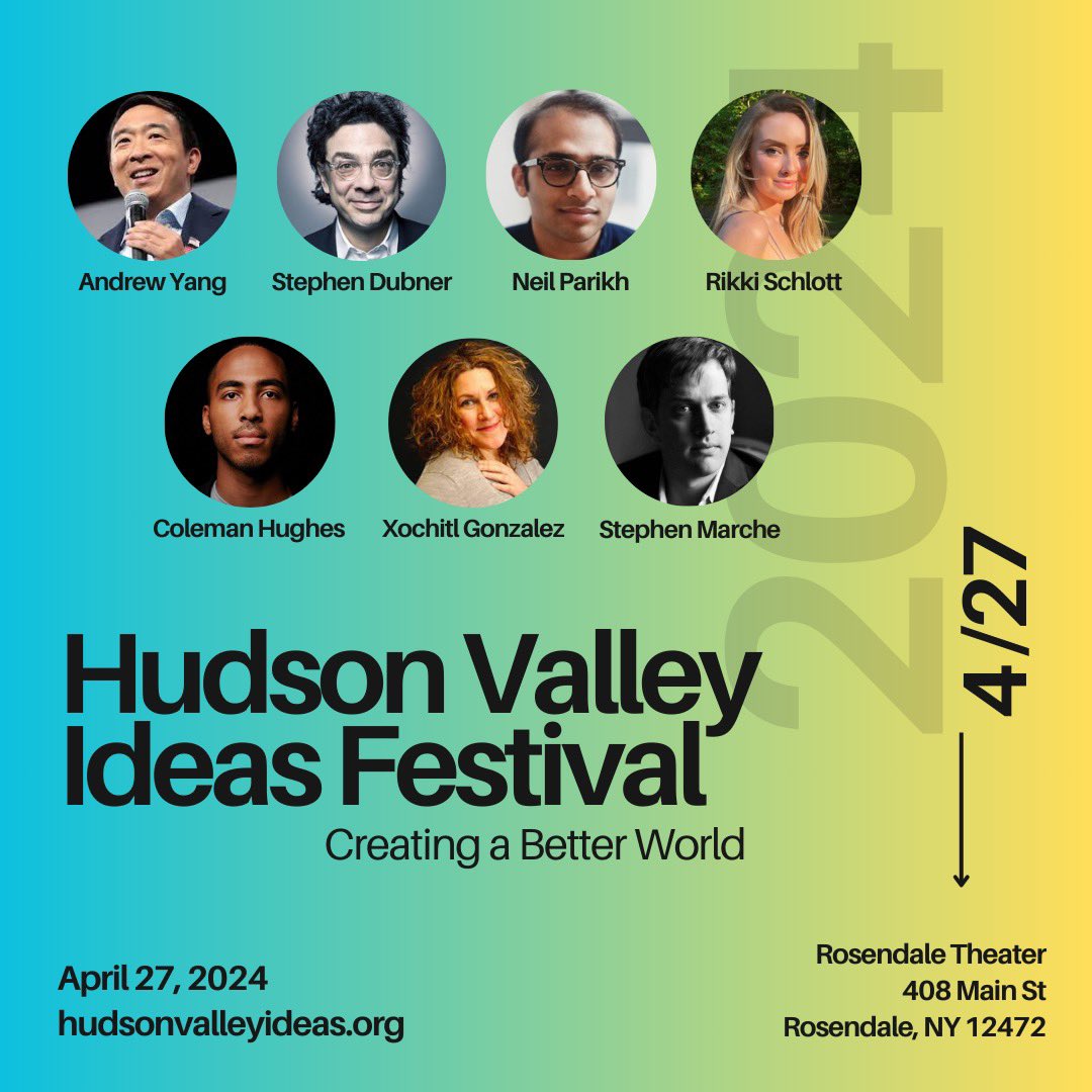 I’ll be in Hudson Valley this weekend with some awesome people talking about big ideas - maybe we will see you there! Hudsonvalleyideas.org