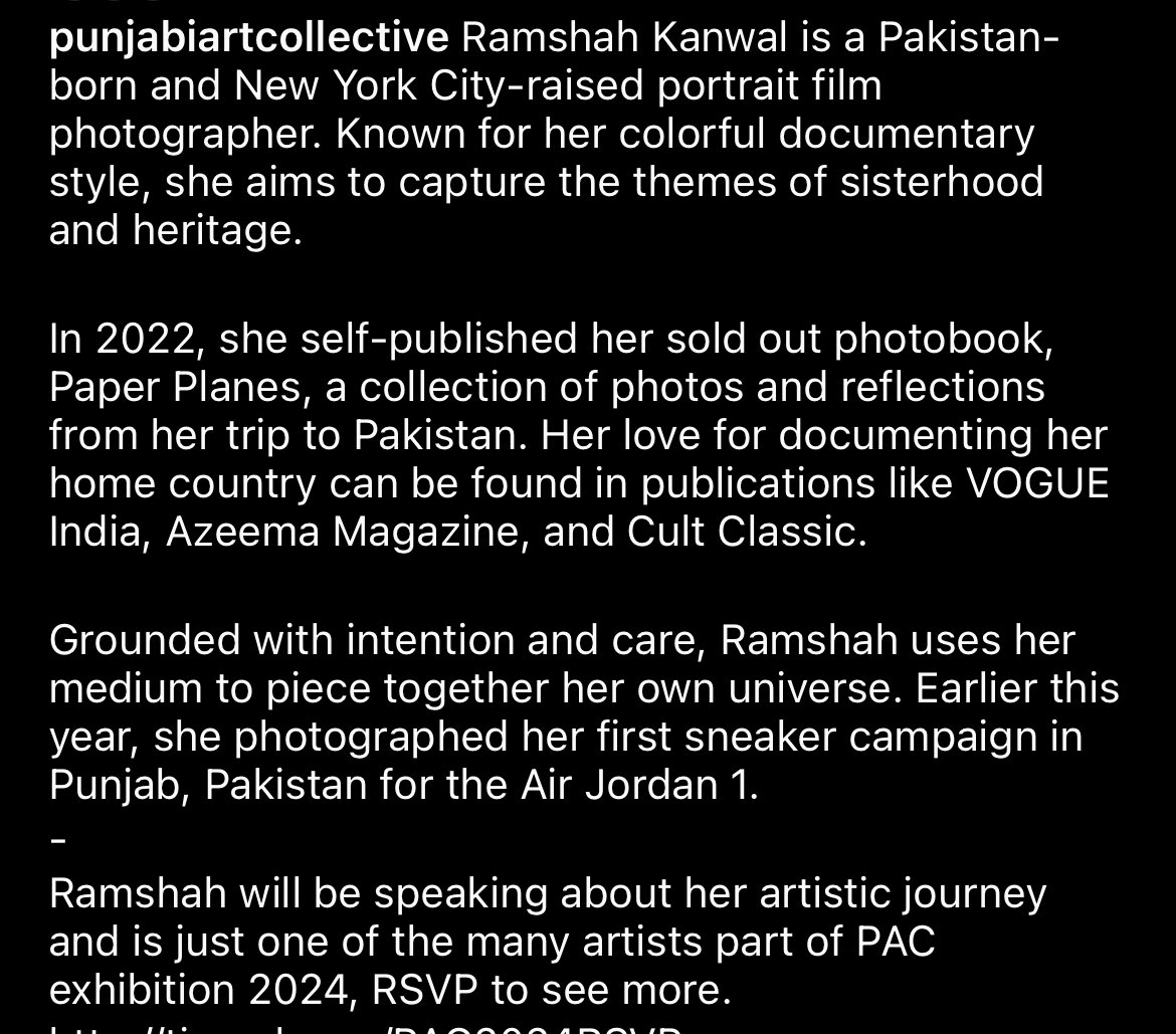 Showing my work with Punjabi Art Collective :) bio by @notsumeera