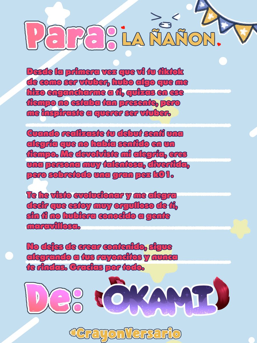 Okami_Aka_Kuro's tweet image. 🖍🐟Si quieren ver el video completo que hice para Crayon les dejo el link al video! DISFRUTEN Y FELIZ ANIVERSARIO CRAYON,  DE LO MEJOR QUE ME HA PASDO EN LA VIDA TOT💖💖 @CrayonVT
#CrayonVersario  #OkamiEditVid
.
.
.
drive.google.com/file/d/1Z_kAfg…