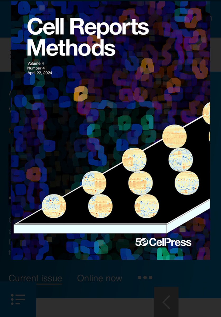Congratulations ⁦@mrwaas⁩ for securing the cover for his Dropps paper cell.com/cell-reports-m…