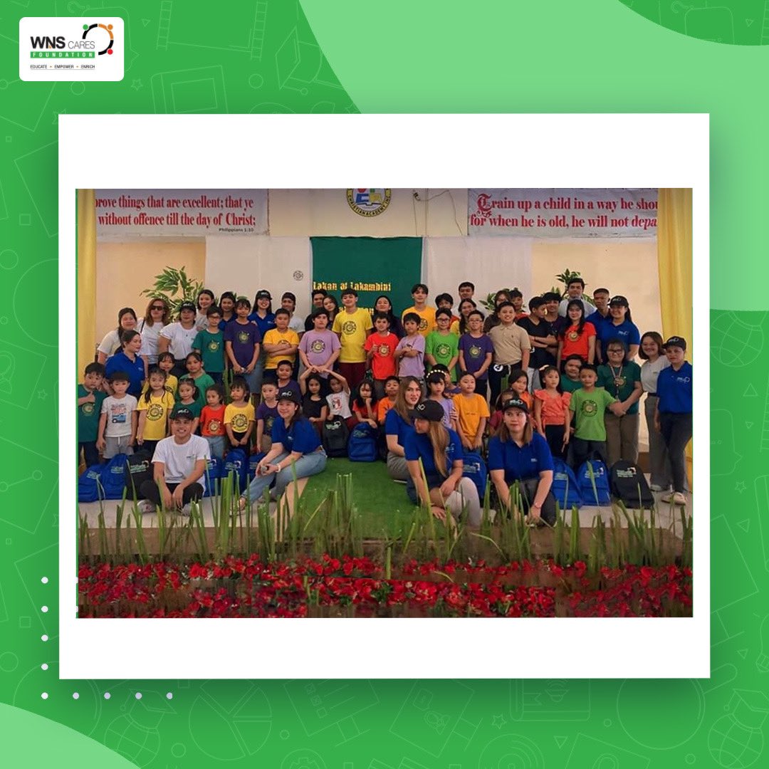 #WCFGEMS from the #Philippines gathered for a donation drive at Vasquez Fel San Christian Academy. They provided backpacks with essential school supplies to children, ensuring they have the tools they need to succeed. #LearnWithWCF #GoingTheExtraMile