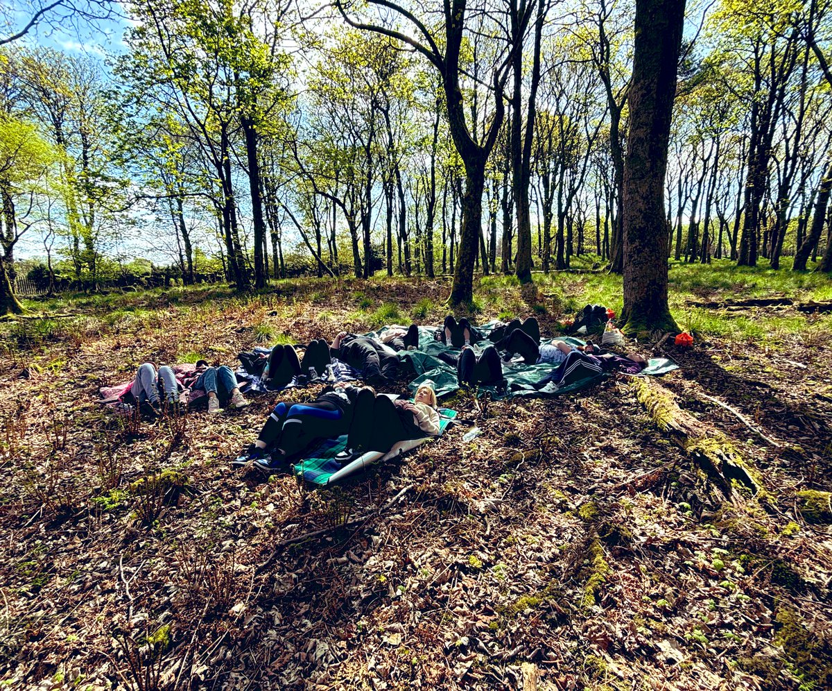 Great to meet our new #youngadult team members yesterday to talk about all things #outdoorlearning. Lots of discussion on the benefits of OL along with practical activities that can be used in all CLD settings. Here is a moment of using our senses for mindfulness in the forest
