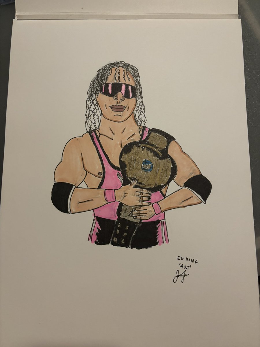 Good news if you’re a #Hitman fan and coming to @WrestlingGuyHP on May 11 from 11 am - 3 pm … You’ll have plenty of #BretHart drawings of mine to choose from, including this one! #prowrestling #prowrestlingfanart #wrestlingart #wwe #wwf
