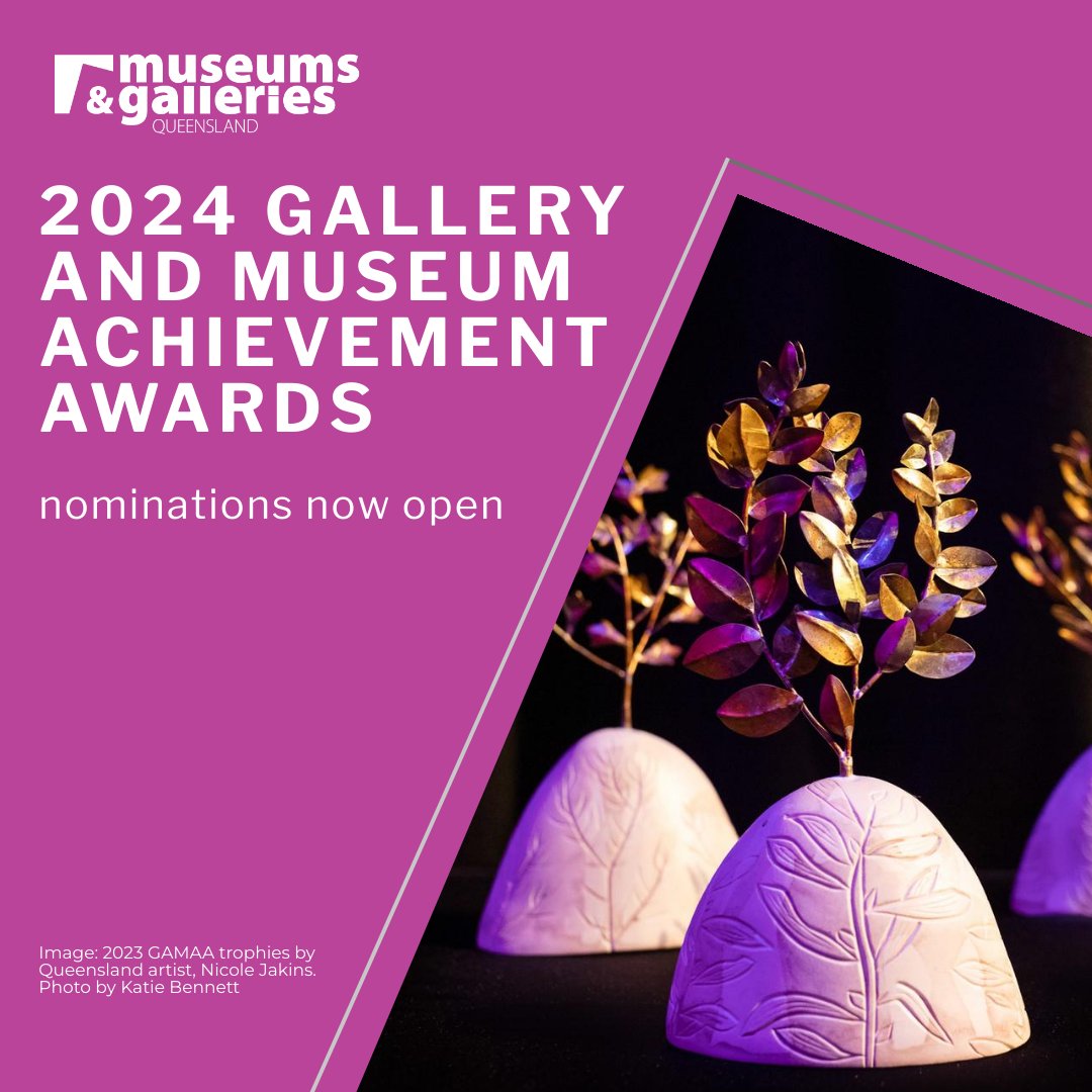 We're proud to support the Gallery and Museum Achievement Awards (GAMAA), which recognise the remarkable achievements of individuals &amp; organisations across QLD's public museums &amp; galleries.
Nominations are now open! Submit yours → magsq.com.au/gallery-and-mu…
<a href="/MAGSQupdates/">MAGSQ</a> #QldMuseum
