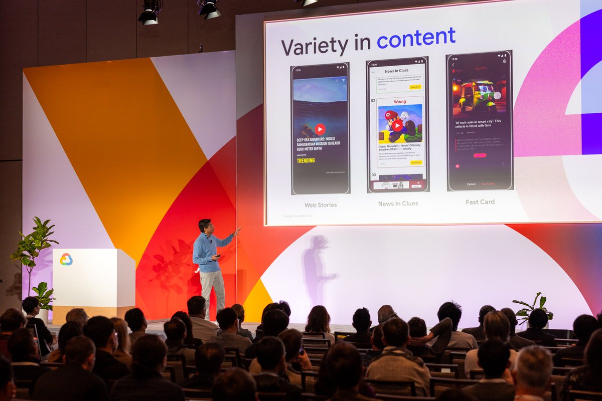 GoogleCloud_SG's tweet photo. How does #GenAI help to:
๐ฑ Usher in the era of the #AI phone?
๐ฏ Uplevel hyperpersonalisation?
๐ Optimise product recommendations & improve community experience?
โค๏ธ Protect users?
Hear the real-world success stories from our customers at #BestofNext: https://t.co/lmbGfoUiSp https://t.co/eq049XSg1H
