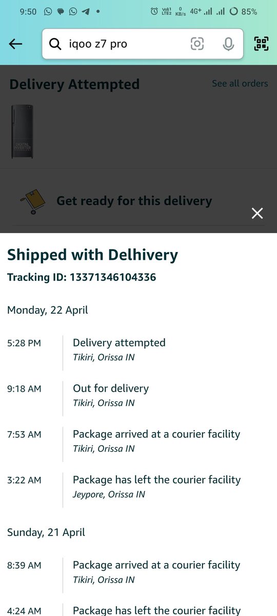 @AmazonIN My refrigerator delivery was delayed, and to make matters worse, the delivery agent asked me to pick it up manually and even demanded transportation money! Unbelievable!Order no:40869177197041923
 #AmazonFail #PoorCustomerService #UnreliableDelivery @AmitAgarwal