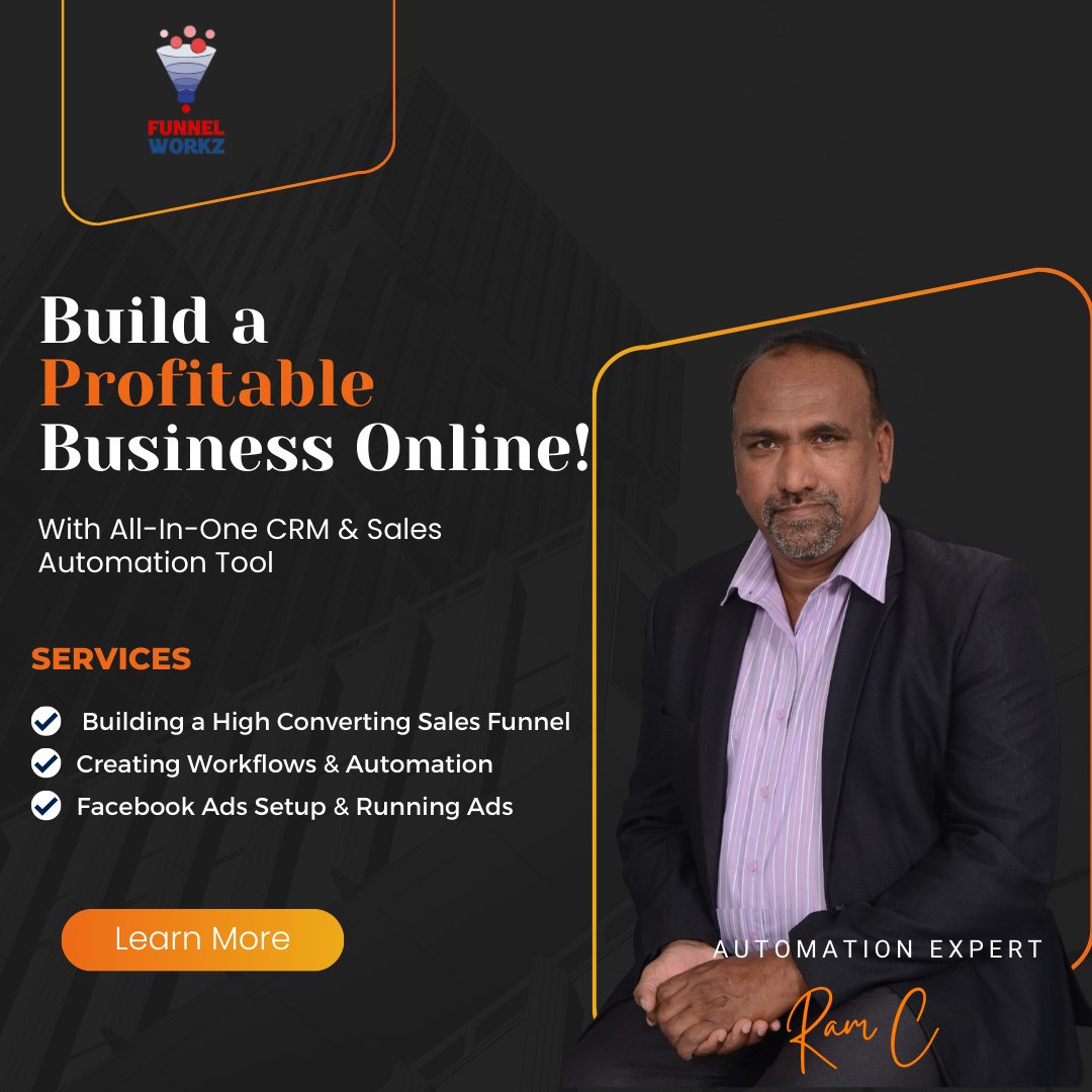 funnelworkz's tweet photo. Launch your business online and turn your dreams into reality! Learn from Ram, an experienced https://t.co/8x64TStZlX Webinar:Please click the link https://t.co/Yp5Kj4ztt2 to Join our webinar on "How to Launch Your Business Online https://t.co/d2JHnUaiu2