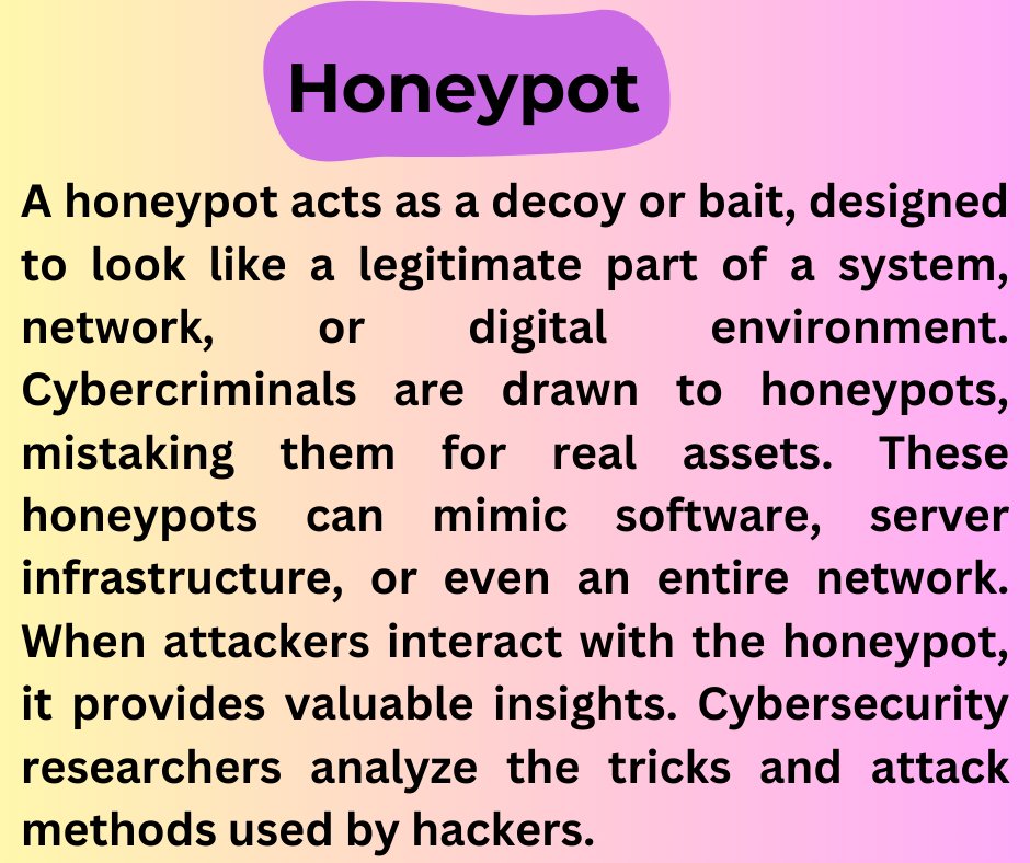 Honeypot?
#CyberSecurityTraining #CyberAttack #cybersecurity #cybersecurityawareness #cybercrime #cyberfraud