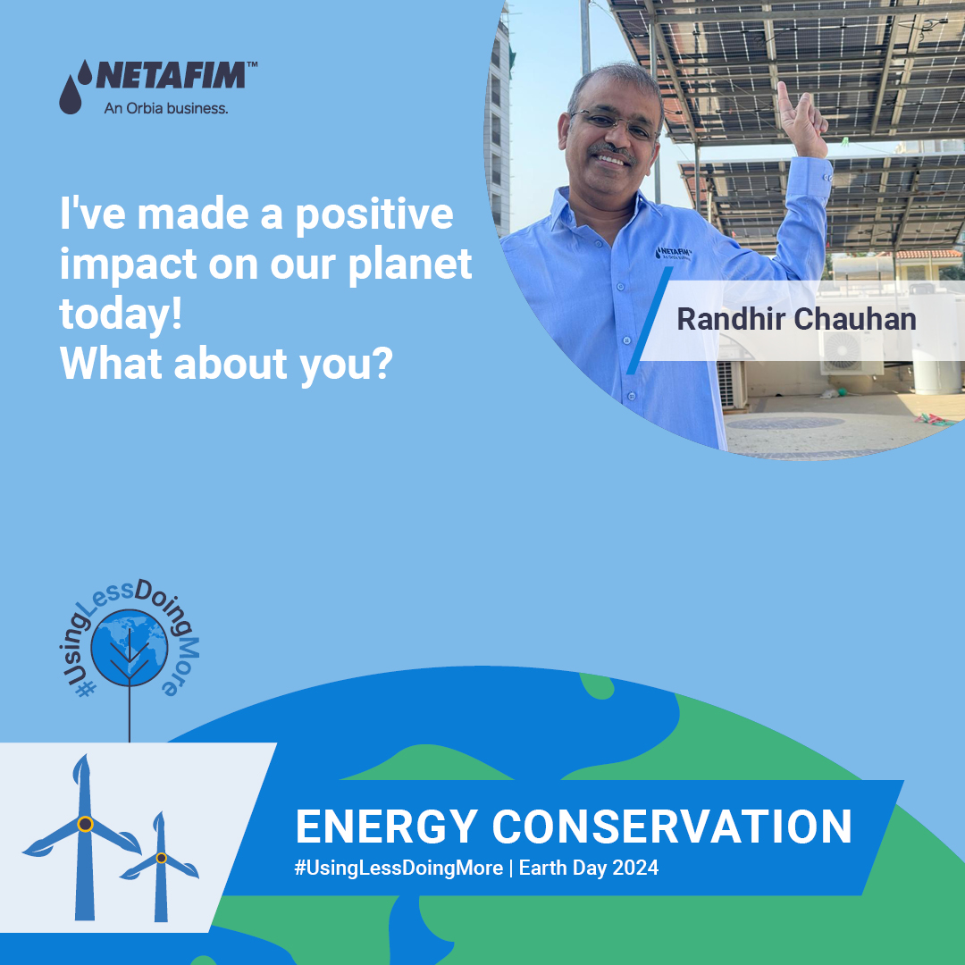 NetafimIndia's tweet image. And our #UsingLessDoingMore initiative, now in its fourth year, is in full swing!
Leaders from Netafim India have been taking actions to reduce their carbon footprint. What about YOU?
Need help brainstorming small changes that can make a big impact?

#EarthDay2024