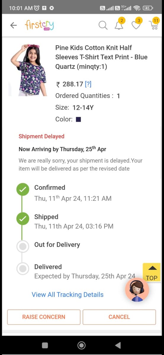 @firstcryindia Dear Firstcry team,  I wanted to check what is your delivery method. The services has been fully downgraded and you do not have any control over your delivery method. I have placed order on 11th April and for last 12 days I am getting a new delivery date in metro.