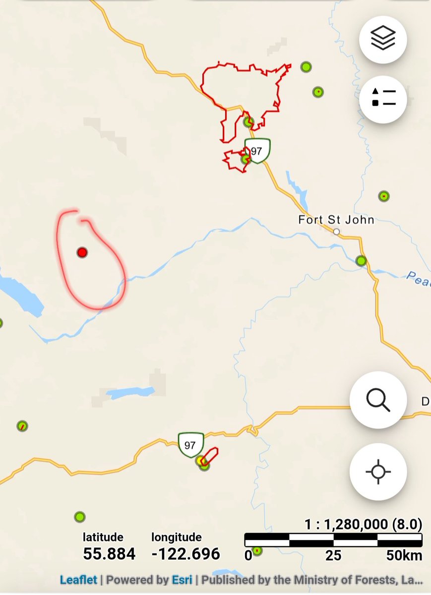 New #BCWS #bcfire discovered Apr 23 2024 at 5:45 PM west of #fortstjohn