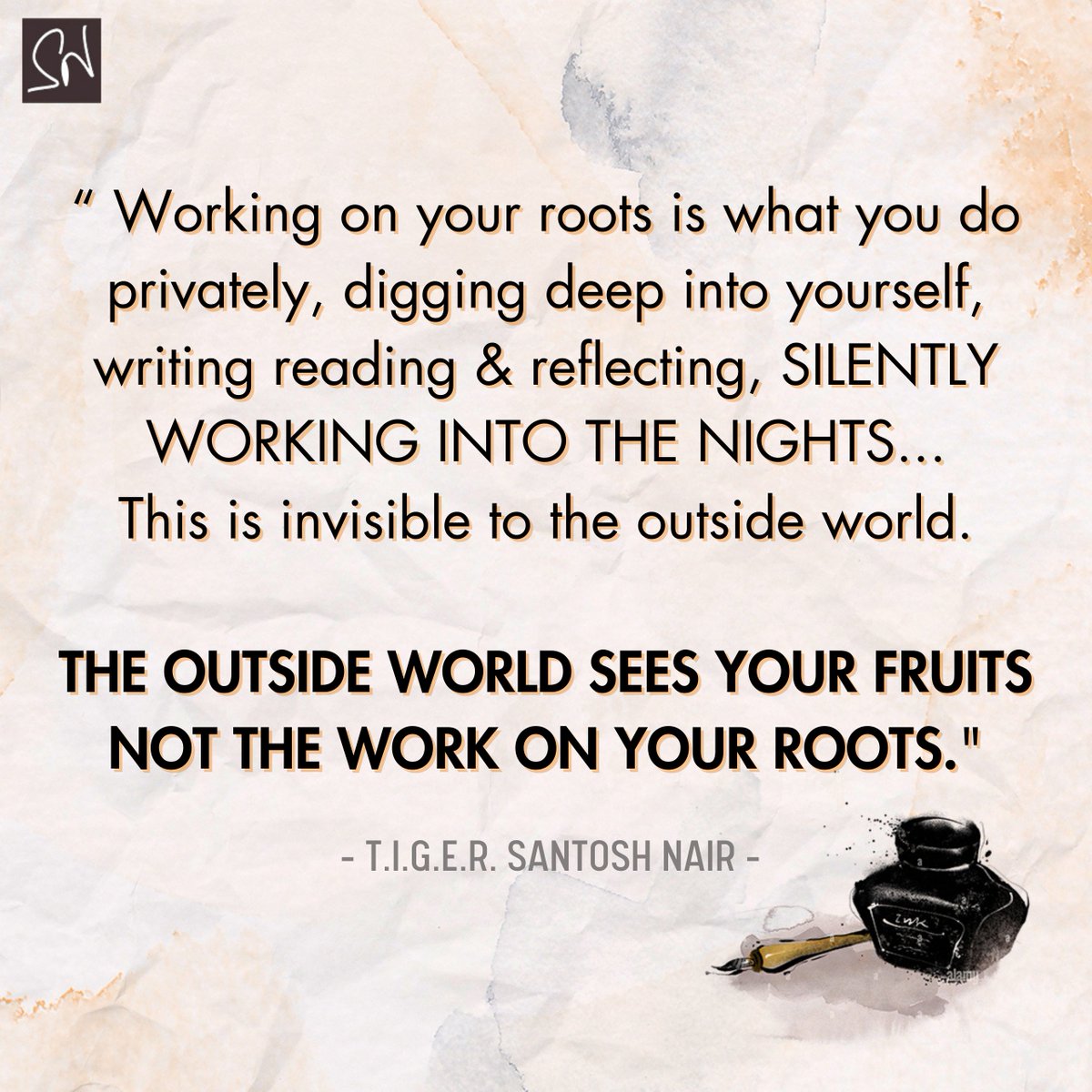 IamSantoshNair's tweet image. Deep into the night, we work on our roots in silence—reading, reflecting, and discovering our true selves. This private journey is unseen by the world, which only sees the fruits of our labor. Cherish your hidden growth. 🌱 #SilentGrowth #UnseenEfforts #SNWISDOM