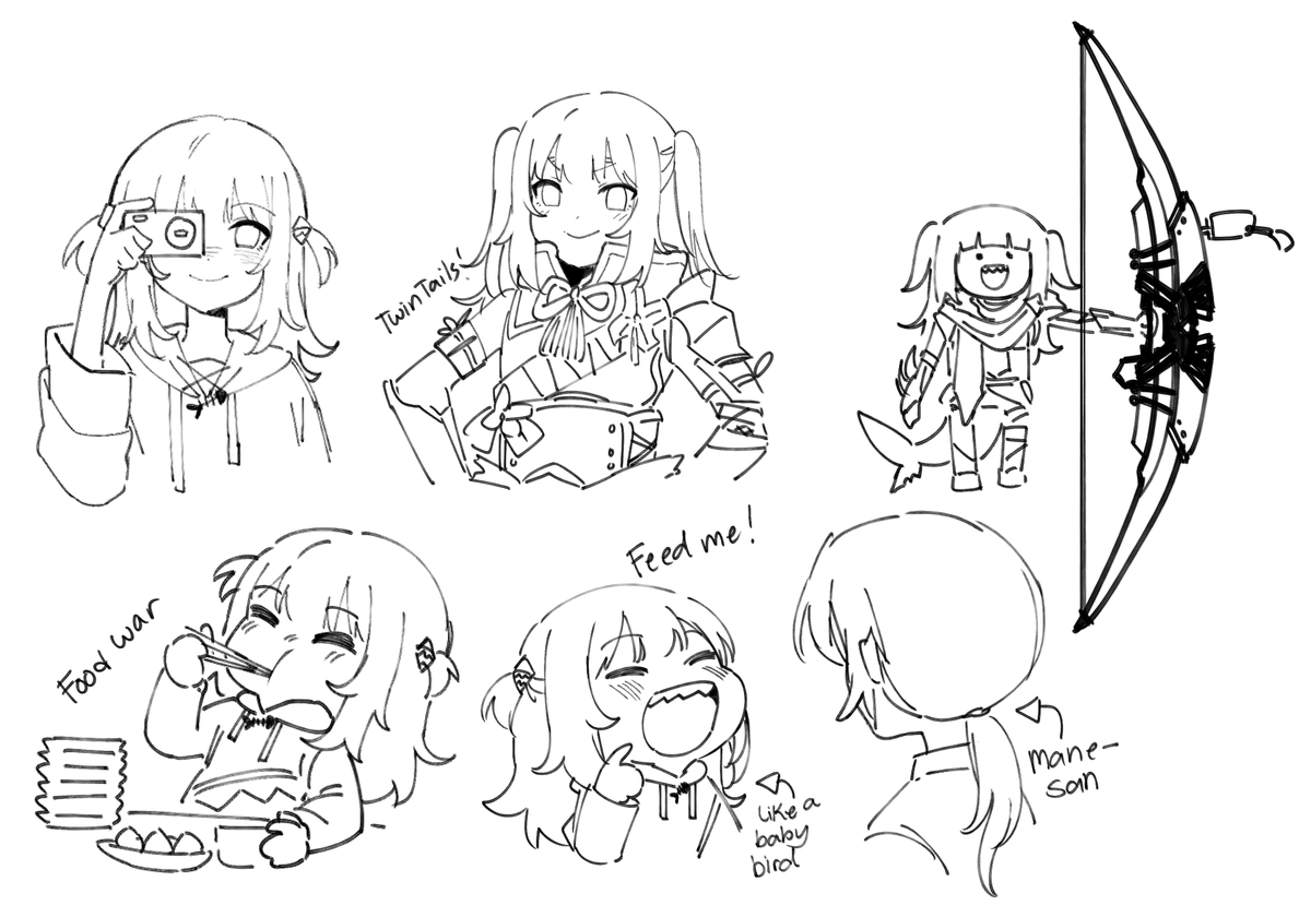 belated doodles from MHR stream :3 #gawrt 