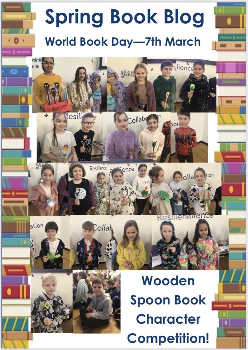 MPA Spring Book Blog - World Book Day - wooden spoon book character competition. Make sure you read the Spring Blog. Lots to celebrate 💜