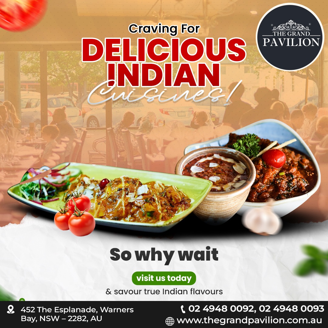 Satisfy your cravings with The Grand Pavilion's delicious Indian cuisine today! 🍽️🌶️🥘

🌐 thegrandpavilion.com.au

#happyhourdeals #dealsforyou #happyhourspecial #tastyfood #thegrandpavilion #authentic #tastyfood #diningexperience #amazingfood #warnersbay #australia
