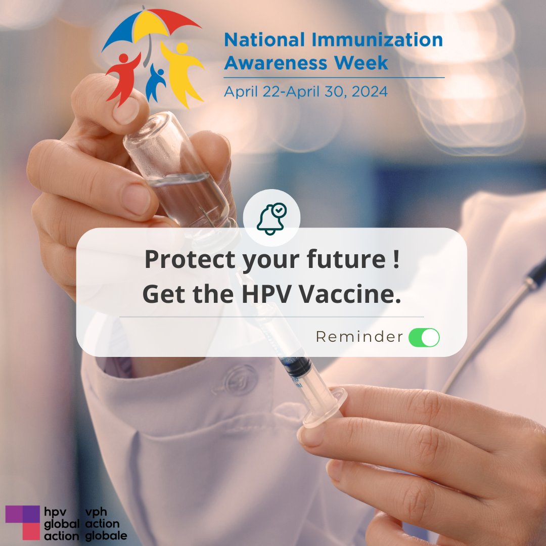 Thanks to the HPV vaccine, fewer people are developing cervical cancer. Let's continue to raise awareness, and spread knowledge to ensure a safer, healthier future for all. hpvglobalaction.org/en/ #NIAW2024 #VaccinesWork