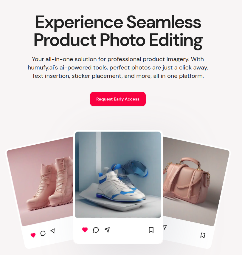 We are currently building a GenAI product photography service where you can convert vanilla photos into stunning product photographs. Please visit humufy.ai and hit the "Request Early Access" button to join the beta. #GenAI #AI #design