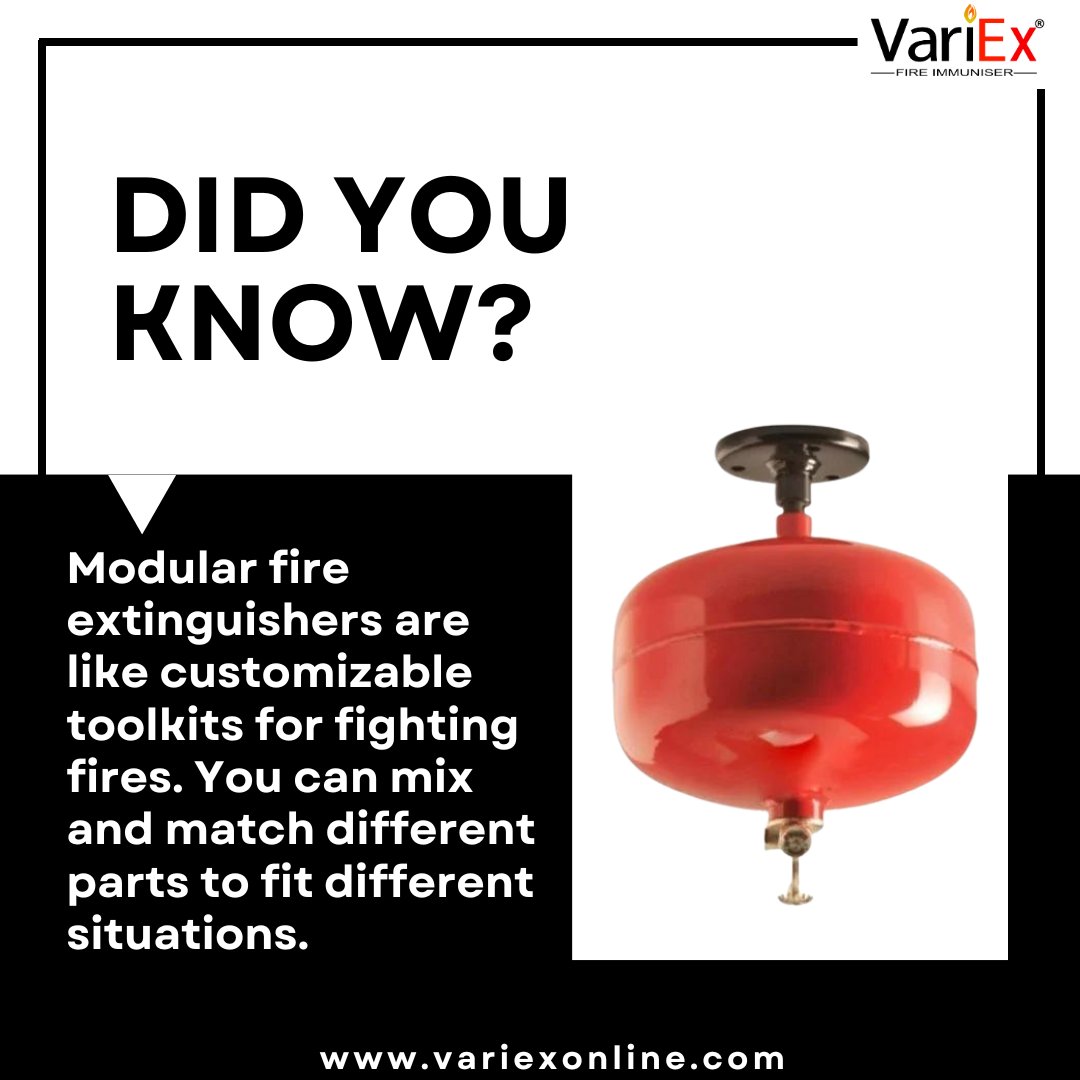 'MODULAR FIRE EXTINGUISHERS'

'Modular fire extinguishers are like customizable toolkits for fighting fires. You can mix and match different parts to fit different situations.'

#modular #fire #fireextinguishers #didyouknow #variex #variexonline #varistor #firesafety #safety
