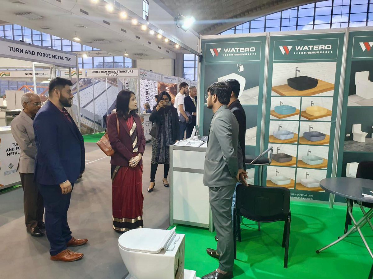 FieoHq's tweet photo. Indian Pavilion organised by FIEO at 48th Edition of #SEEBEE (South East Europe Belgrade Building Expo) Belgrade, Serbia was inaugurated by Ms Shubhdarshini Tripathi, Indian Ambassador to Belgrade, Serbia.
@IndiaInSerbia @MFASerbia @MEAIndia @DoC_GoI @startupindia @Brands_India https://t.co/2U66C2EalC