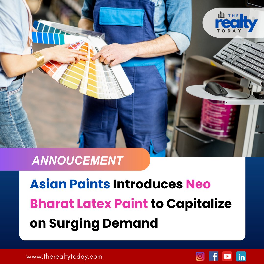 'Asian Paints introduces Neo Bharat Latex Paint, marking its entry into a new segment of the paint industry. With over 1,000 shades to choose from, this affordable yet high-quality option caters to evolving consumer preferences.' @asianpaints