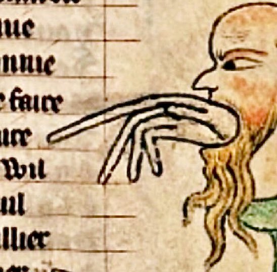When you need to bring up a very important point - 14th century, Roman de Renart, BnF Français 12584, f. 61r