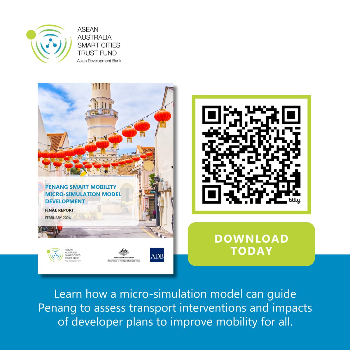 ASEAN Australia Smart Cities Trust Fund (AASCTF) (@aasctf) on Twitter photo The AASCTF Penang Final Report is out now. Financed by <a href="/dfat/">Department of Foreign Affairs and Trade 🇦🇺</a>, the development of a mobility micro-simulation model with <a href="/MBPP19/">MBPP</a> and <a href="/mbsp_pg/">Majlis Bandaraya Seberang Perai</a> will help implement transport solutions to improve the way citizens move around the state. Learn more here ➡️ bit.ly/AASCTF-PenangF… The AASCTF Penang Final Report is out now. Financed by <a href="/dfat/">Department of Foreign Affairs and Trade 🇦🇺</a>, the development of a mobility micro-simulation model with <a href="/MBPP19/">MBPP</a> and <a href="/mbsp_pg/">Majlis Bandaraya Seberang Perai</a> will help implement transport solutions to improve the way citizens move around the state. Learn more here ➡️ bit.ly/AASCTF-PenangF…