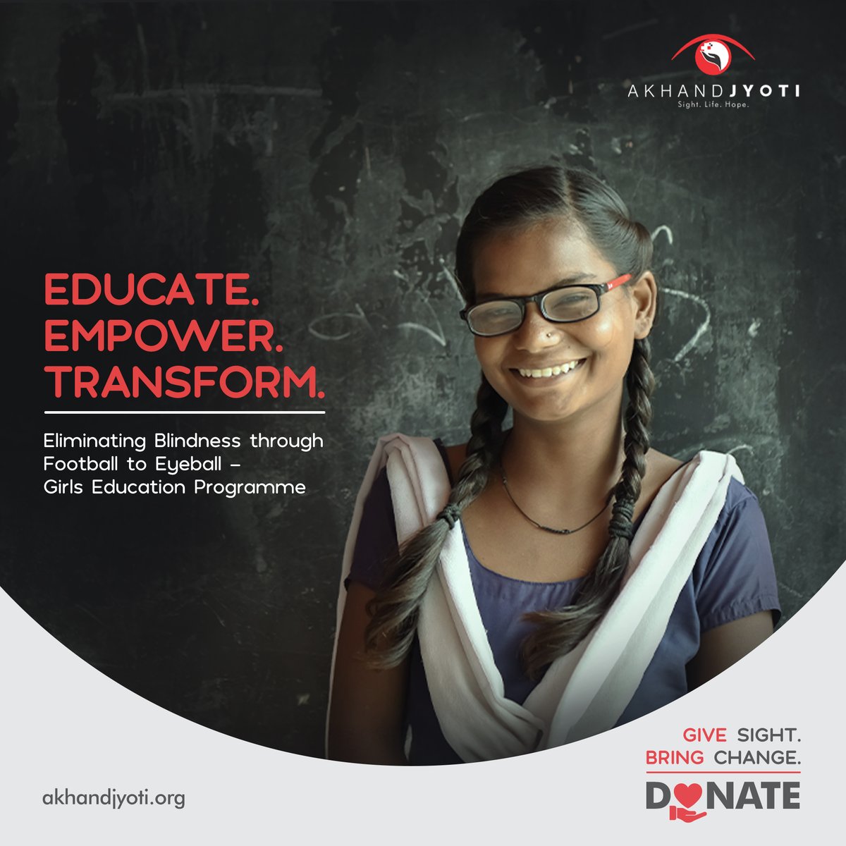 Invest in the education of rural underprivileged girls, and help them to break the cycle of poverty and patriarchy. Join us in the transformative journey of these girls who don multiple hats – as footballers, optometrists, and social changemakers. 
DONATE: akhandjyoti.org/donate-now
