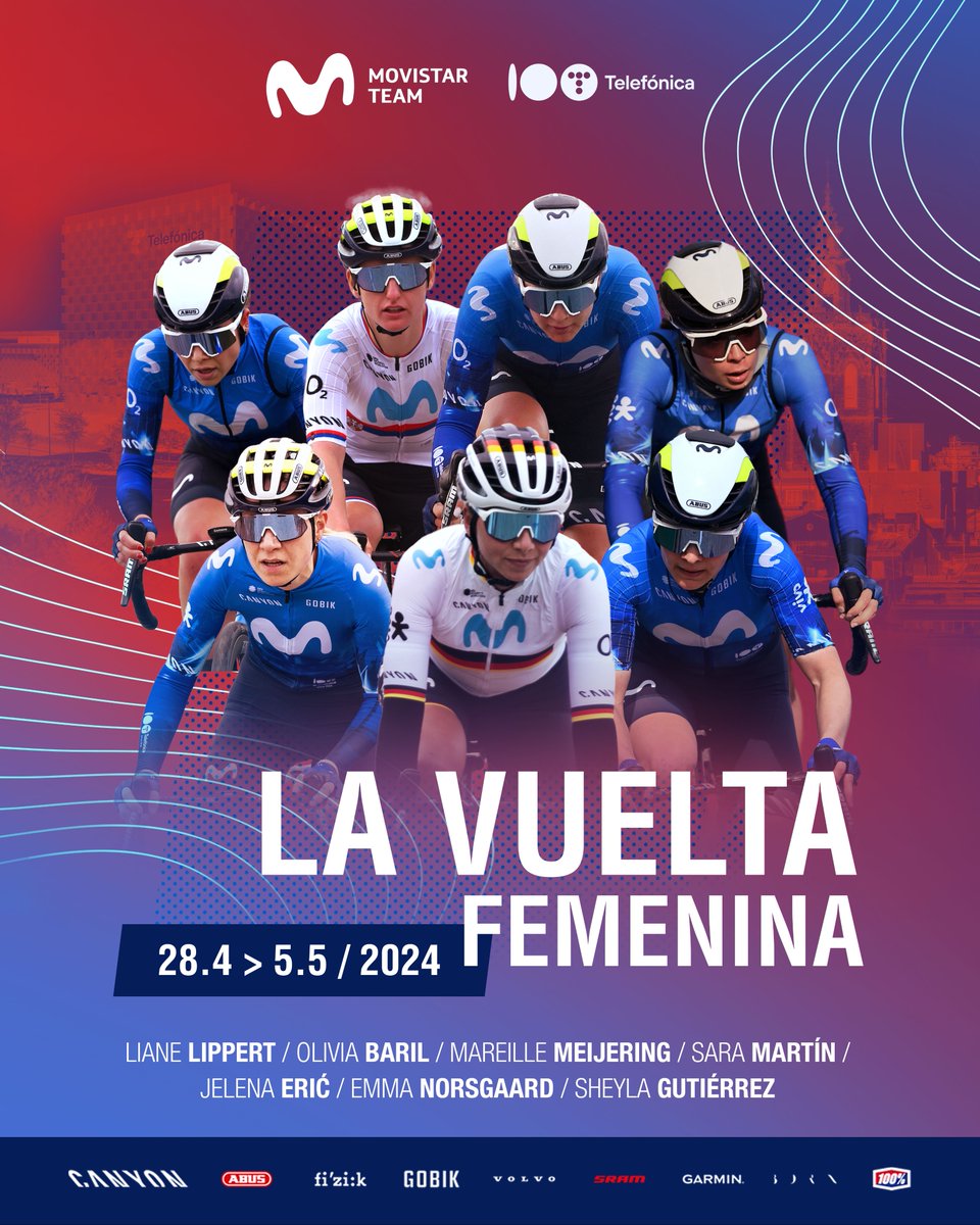 🇪🇸💙🚴🏼‍♀️ Nuestro equipo para la 2ª edición de @lavueltafem > bit.ly/alinLVF24 🎟️ @LianeLippert 🎟️ Olivia Baril 🎟️ Mareille Meijering 🎟️ @SamartinmartinA 🎟️ @JekaaEric 🎟️ @emmanorsgaard1 🎟️ @Sheyarcoiris #RodamosJuntos | #LaVueltaFemenina