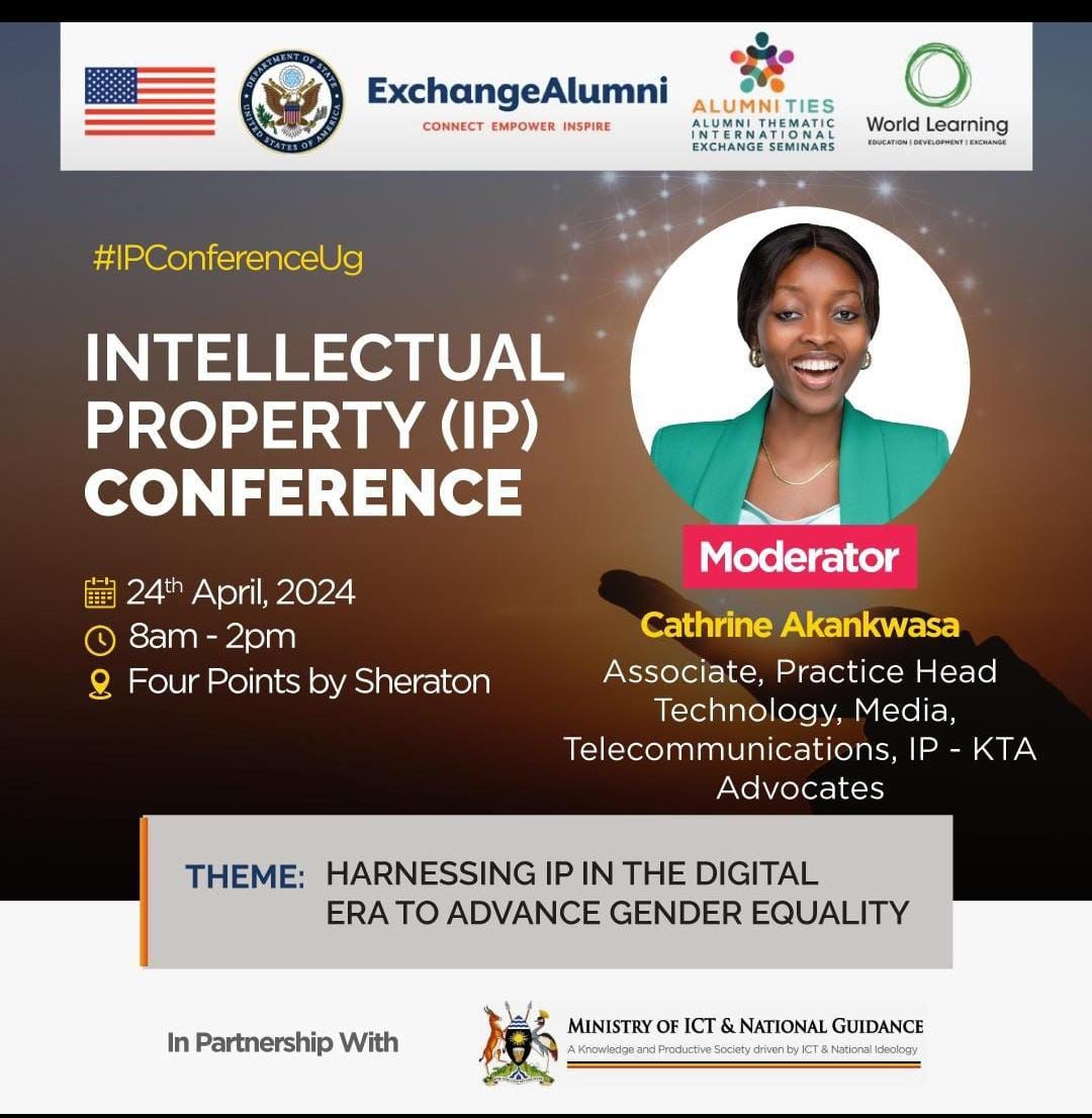 We are partnering with @MoICT_Ug on the #IPConferenceug today themed 'Harnessing IP in the Digital Era to Advance Gender Equality” where @xcenneth our Partner will give a Keynote Speech. Cathrine Akankwasa, our Practice Head, TMT & IP will be moderating a panel discussion.