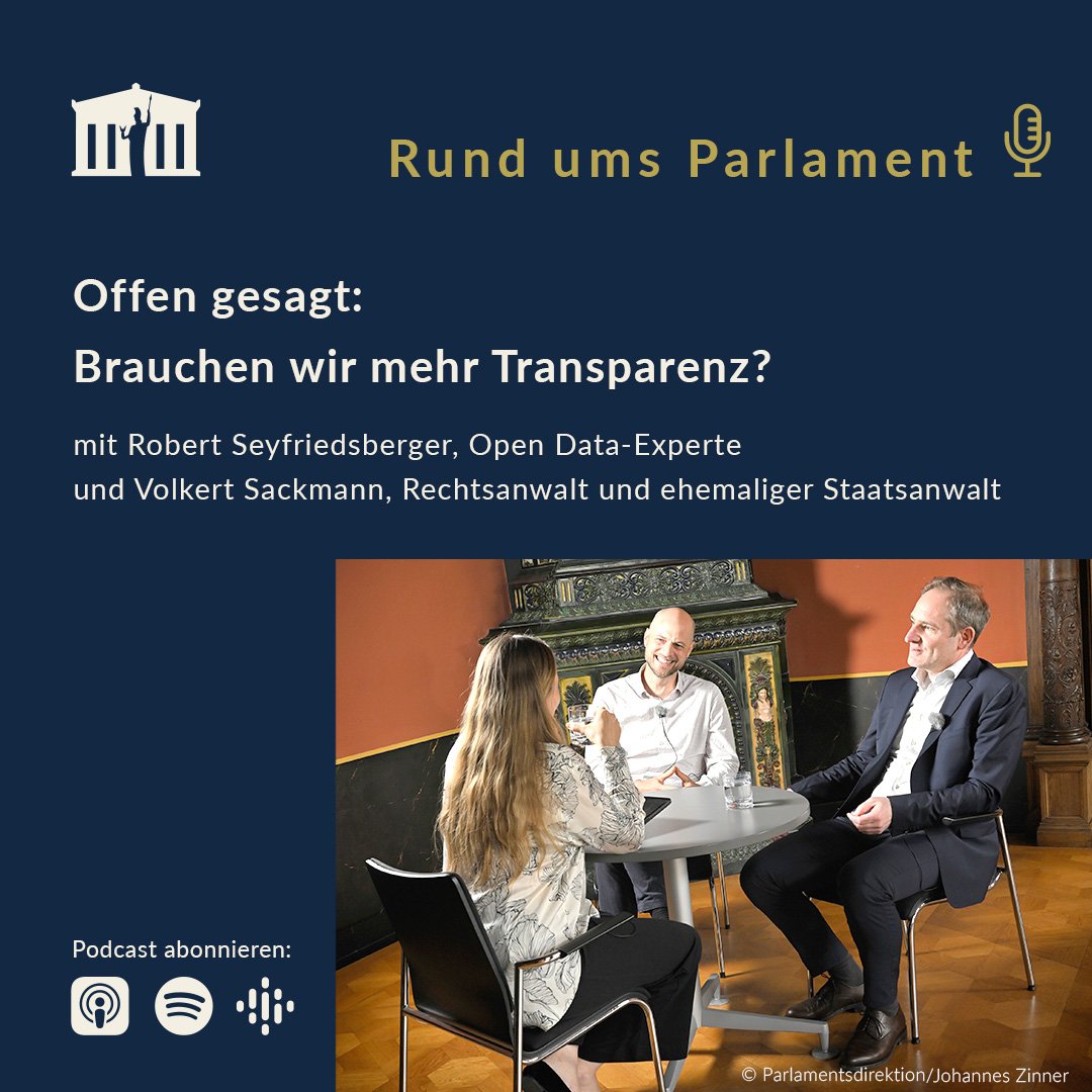 'Brauchen wir mehr Transparenz?' - neue Folge des @OeParl Podcasts mit @open3 Obmann @seyfro und Rechtsanwalt Volkert Sackmann open3.at/2024/04/parlam…