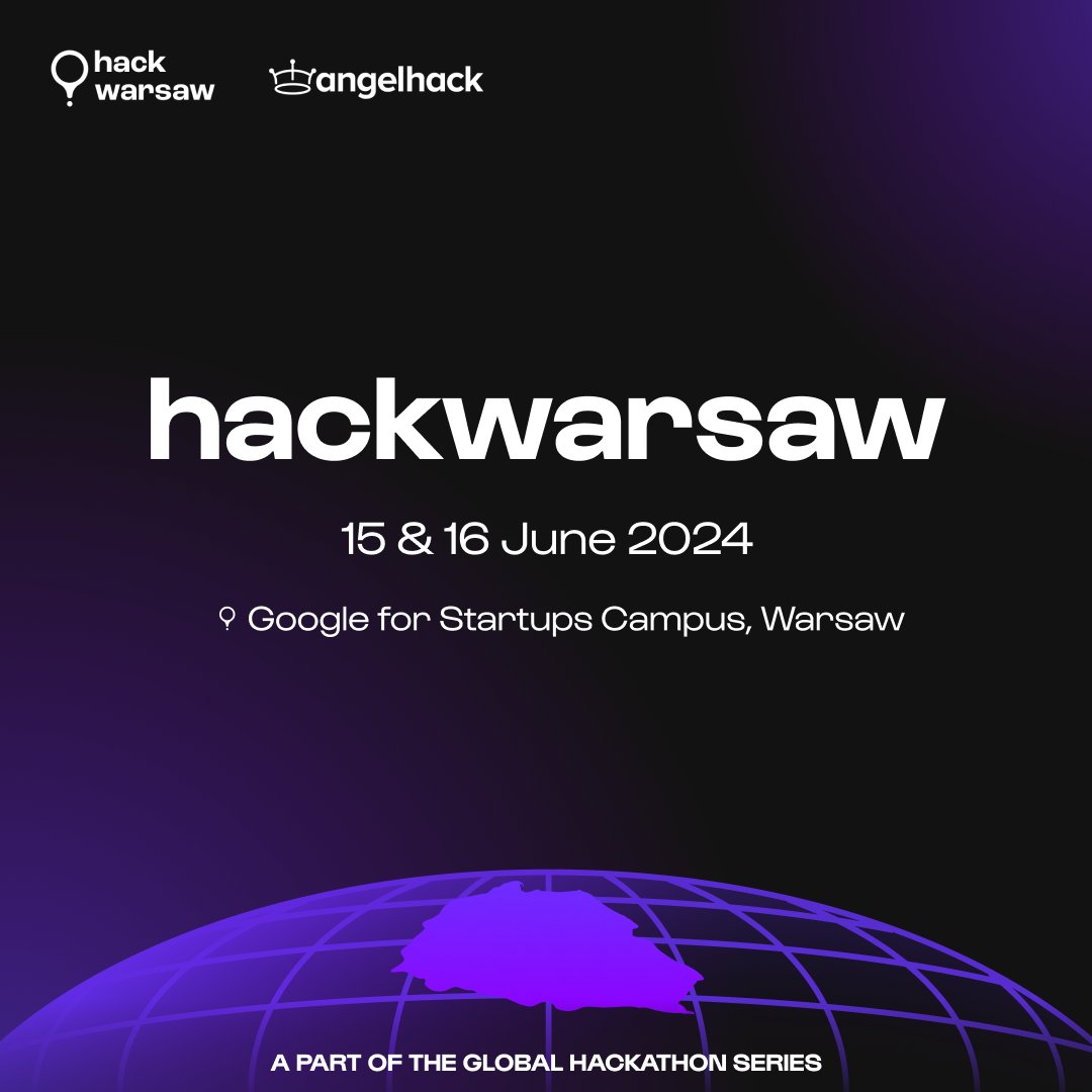AngelHack's tweet photo. We’re heading to our 5th stop of our global odyssey — Warsaw! 🇵🇱
Join us at @Google Warsaw and dive into the heart of a thrilling overnight hackathon experience at hackwarsaw.
Join the #hackglobal movement 🌍 https://t.co/Cn3FU1vRie https://t.co/xy3s7RcnF1