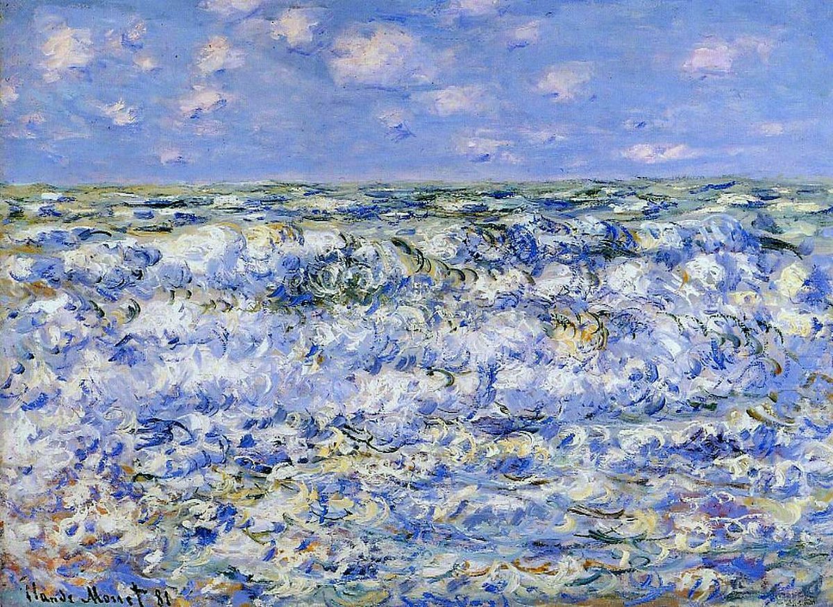 Waves Breaking, 1881 Get more Monet 🍒 linktr.ee/monet_artbot