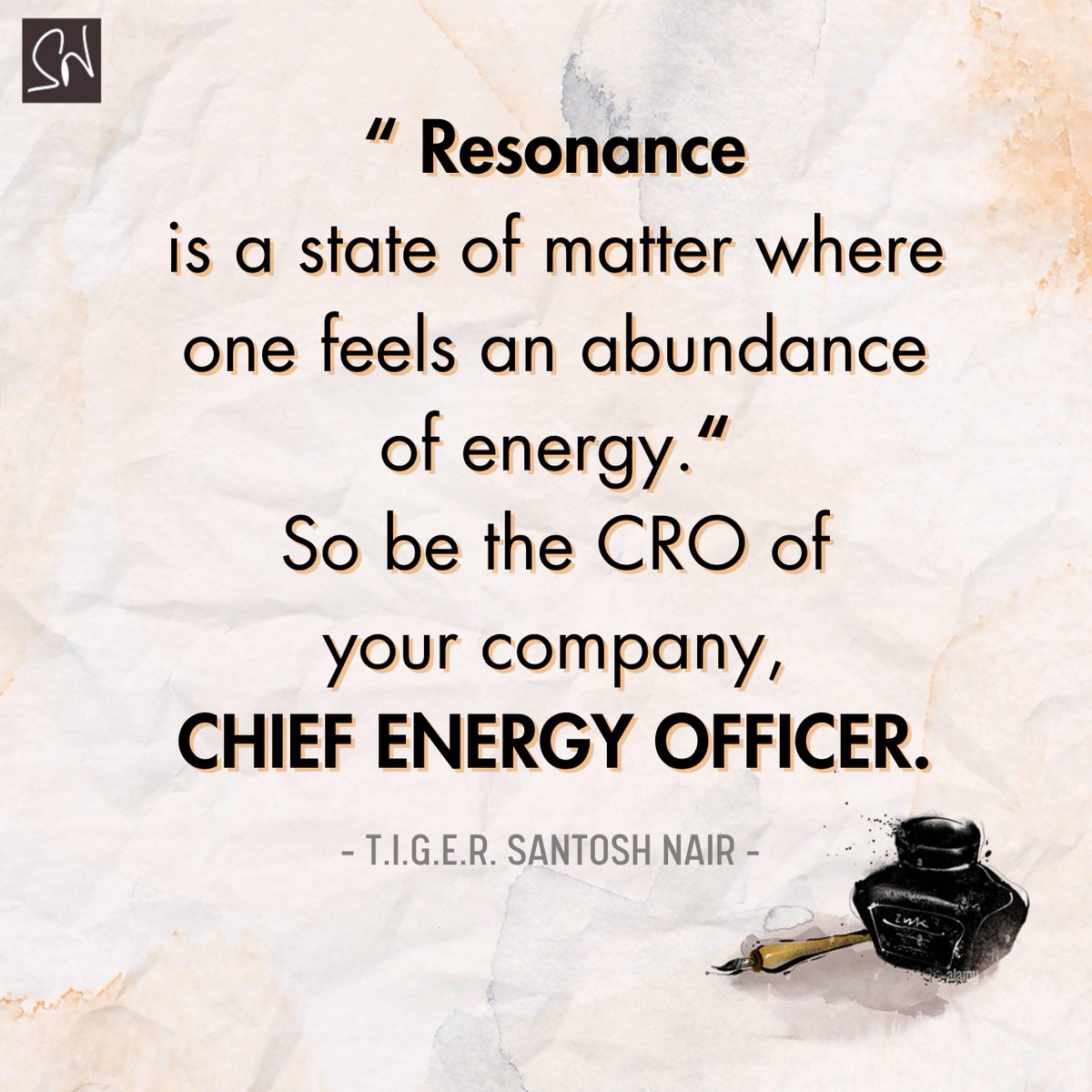 IamSantoshNair's tweet image. Resonance is when you feel an overwhelming abundance of energy. Harness this power and become the CRO—Chief Energy Officer—of your life. Lead with vitality and inspire those around you. Are you ready to energize your world? ⚡ #ChiefEnergyOfficer #ResonateSuccess #SNWISDOM