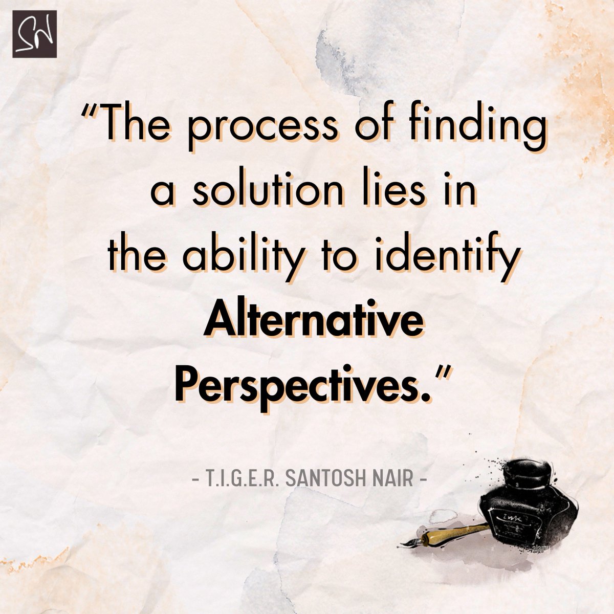 IamSantoshNair's tweet image. The key to finding solutions lies in the ability to identify alternative perspectives. Open your mind, shift your viewpoint, and discover the myriad paths to success. Are you ready to explore new angles? 🔄 #AlternativePerspectives #SolutionFinding #SNWISDOM