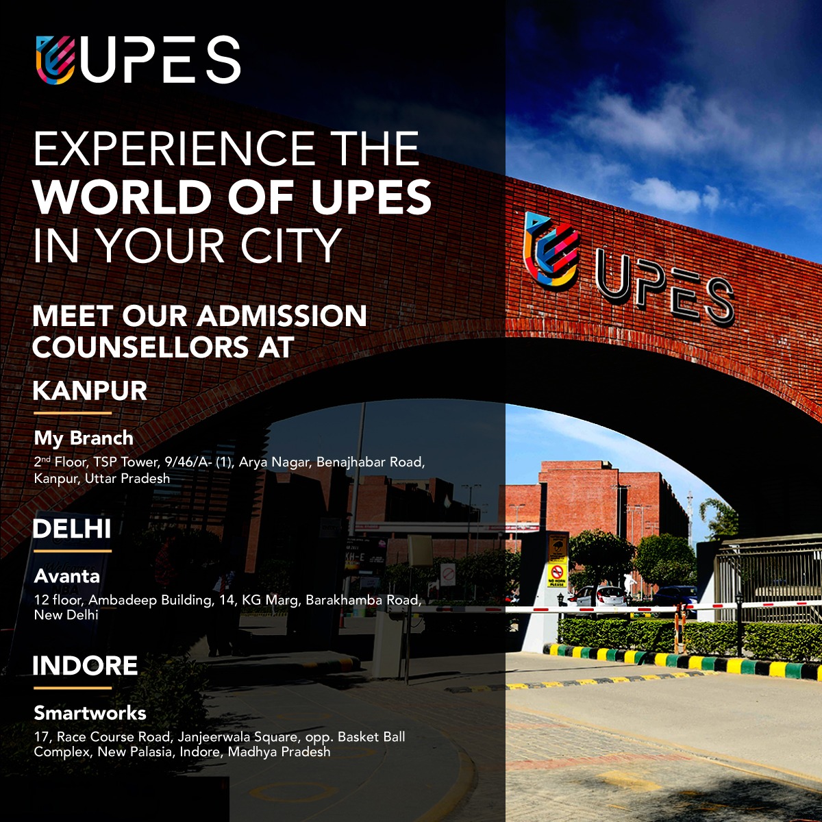 Ready to explore UPES? Visit our brand-new Experience Centres! Our dedicated team of expert counsellors will answer all your questions and offer personalized guidance on courses and more. See you there! 🌟🏫 #UPESExperience #UPES #UPESDehradun #experiencecentre #Kanpur