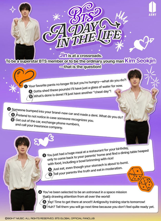 barbietaejin's tweet photo. BTS: A DAY IN THE LIFE — JIN and V https://t.co/I8Dcr4y04y