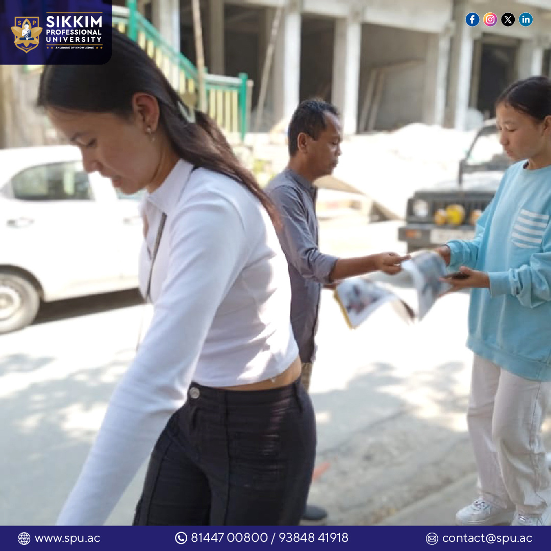SPUSikkim's tweet image. Join us at Sikkim Professional University! Admission open for 2024. Grab your chance! Calendars and pamphlets distribution underway. Explore exciting opportunities with us. Enroll now and embark on your journey towards excellence.
#admissioncampaign #spugangtok #pgprogramme