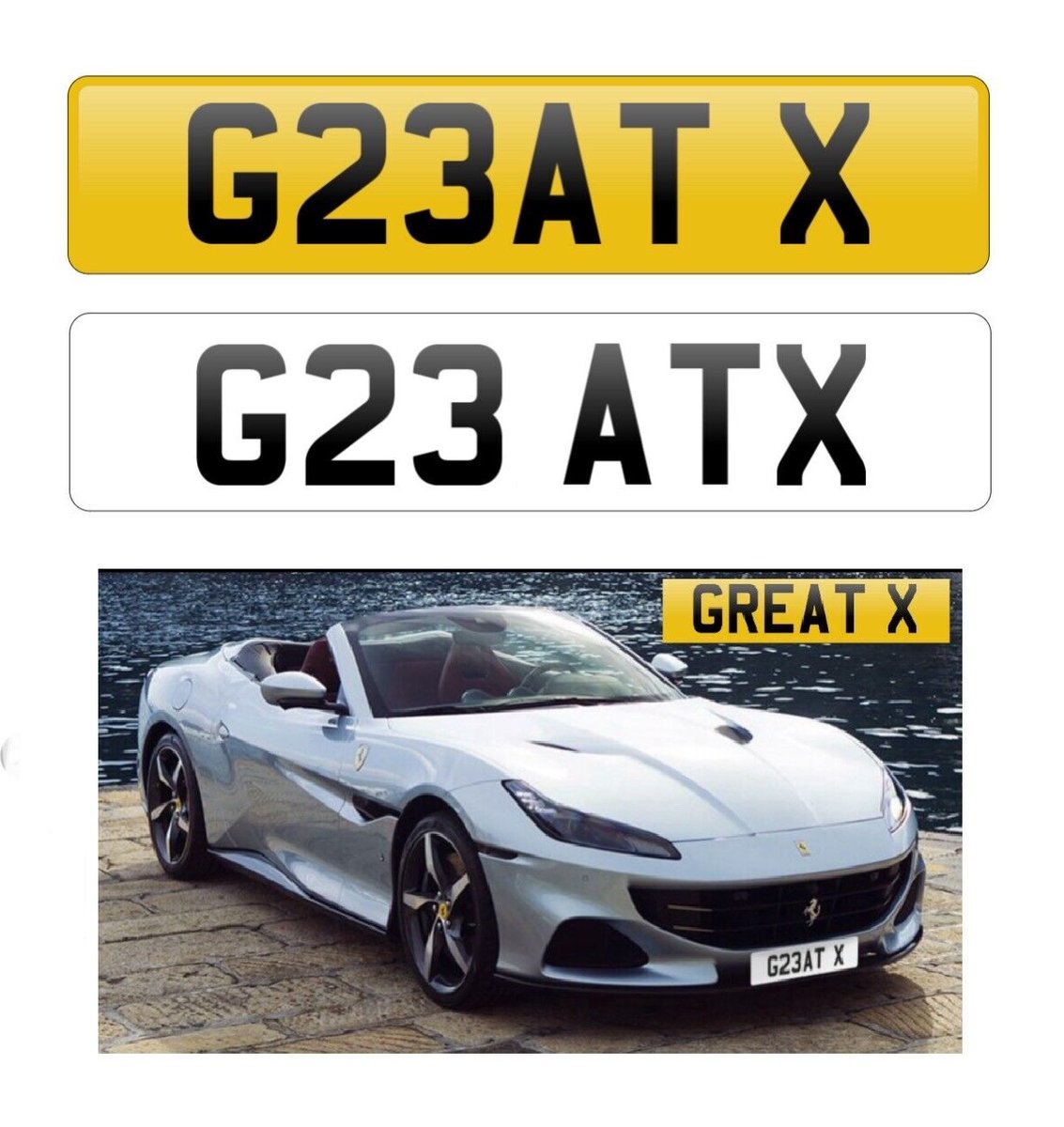 GREAT X Number Plate!

Reg No:  G23 ATX

Looks like GREAT  X

G23AT X

#Great #greatest #supercar #fastcar #luxury #astonmartin #lambo #ferrari #asianreg #numberplate #reg #plate #privateplate #registration #plateforsale #plates #southall #birmingham #midlands #uk #london #bham