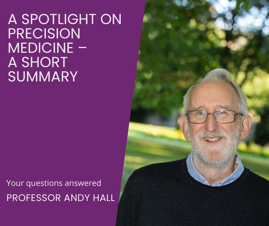 Our members have asked us what is precision medicine and what does it mean? Our Chief Scientific Officer, Andy Hall, was happy to share this short summary. bit.ly/3J7kp2k #precisionmedicine #cancerresearch #clinicaltrials #healthtechnology