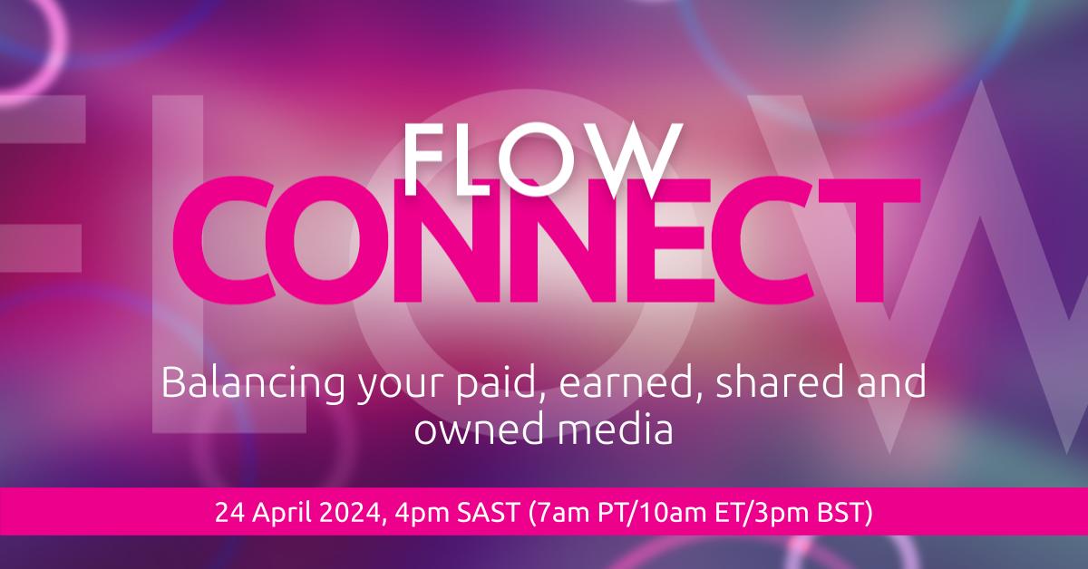 You still have time to register for today’s free #FlowConnect, starting at 4pm. Our team will be talking about balancing your paid, earned, shared and owned media, and there will be a chance for questions. 📌 Register here: brnw.ch/21wJ6WL #FlowConnect2024