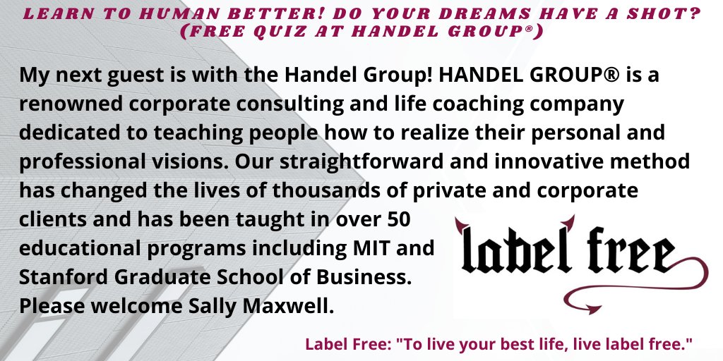 Listening to @LabelPodcast @pcast_ol @pds_ol @bus_ol @foa_ol Learn to Human Better! Do your DREAMS have a shot? (FREE Quiz at HANDEL GROUP®) Guest Info: smpl.is/90fxw