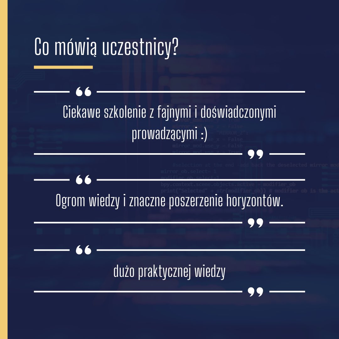 8. edycja za nami 🎉 Do tej pory przeszkolonych 150 osób 💪 Co mówią o warsztatach uczestnicy tej edycji 😎?

👉 softskilledlaprogramistow.pl
