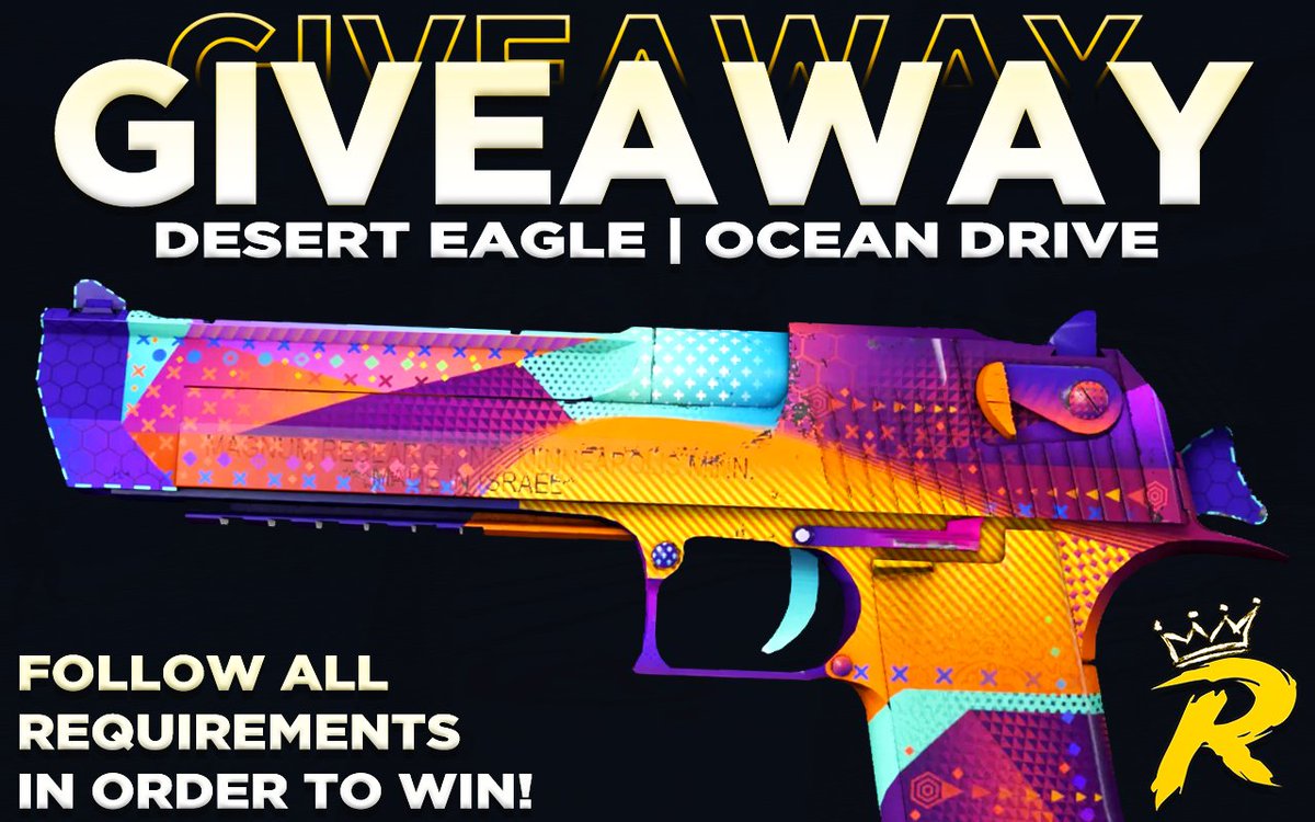 💸 Desert Eagle | Ocean Drive [$25] 💸 💎 CSGO/CS2 Skin Giveaway 💎 ⏩ Follow @RewardifyGG 🔁 Retweet ⬇️ Like + Subscribe ⬇️ youtube.com/watch?v=9vmKP1… ❗️ Watch the entire video to the end ❗️ 🔜 Winner will be picked in a few days! GL!