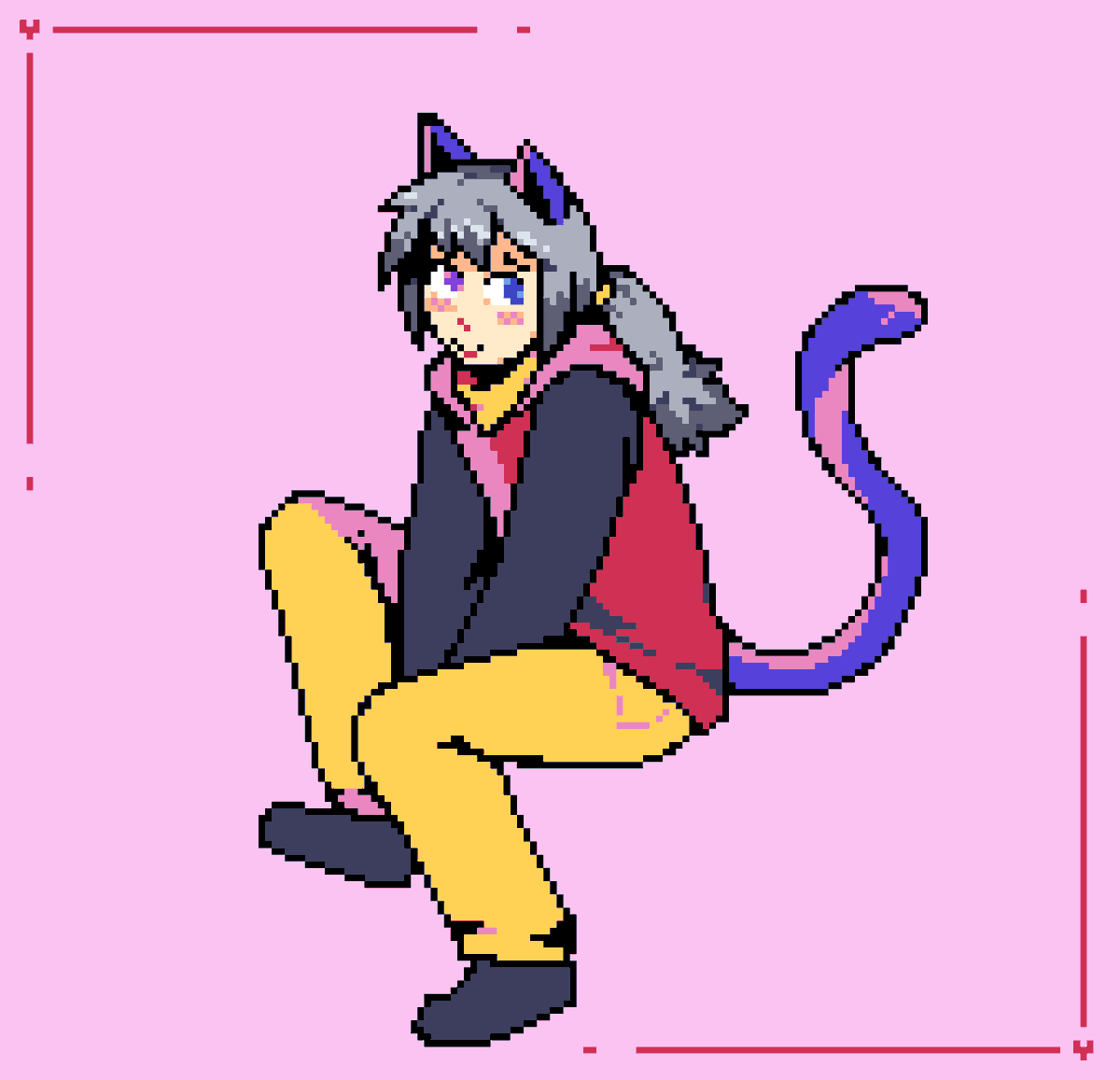 That one jacket neko #nyannekosugargirls #pixelart