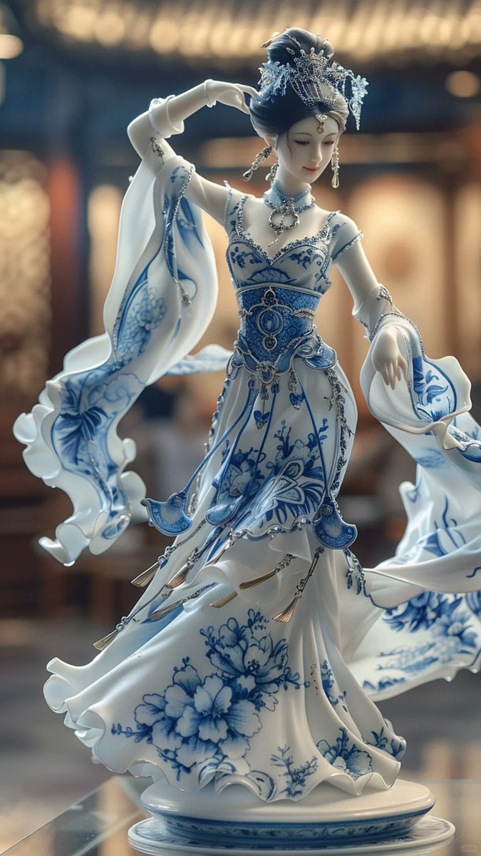 My sister told me that this is the most beautiful and favorite of you to see the blue and white porcelain hand in the collection!