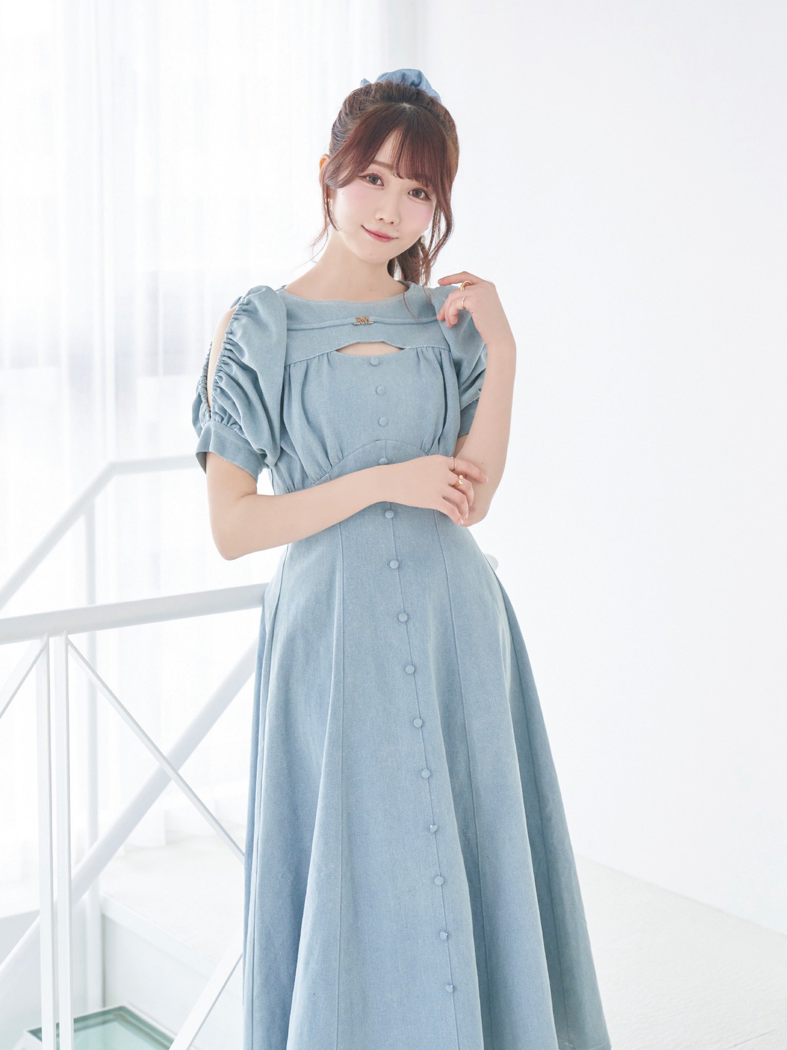 rosemuse Denim puff sleeves dress｜レディース 