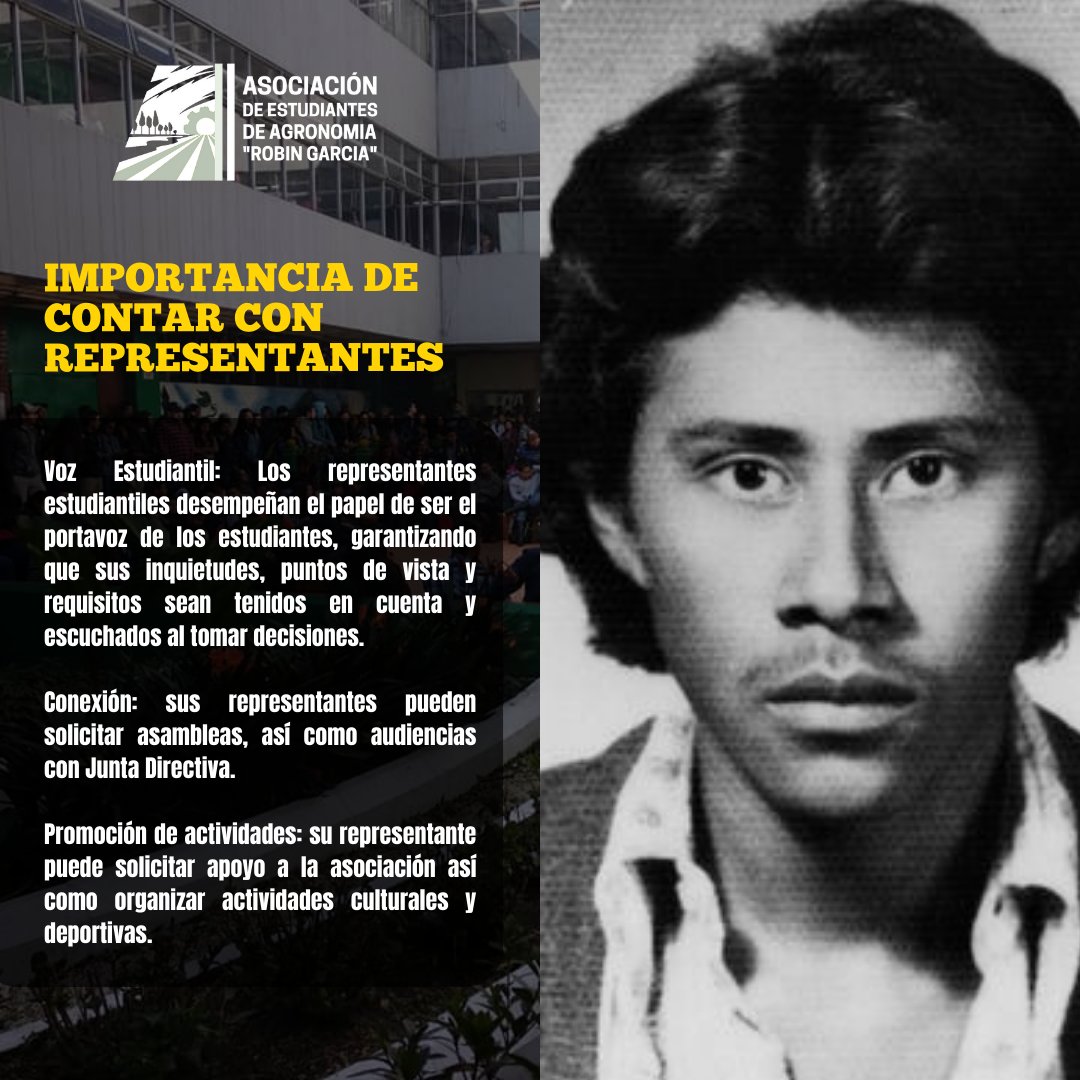 AeaRobin's tweet photo. El próximo 30 de abril iniciaran las elecciones para la nueva Junta Coordinadora y ejecutiva de la Asociación de Estudiantes de Agronomía. incentivamos a cada uno de los carnés  elegir el mejor representante. 

📆 30 de abril 2024
🕒 10:00 a.m. y 4:00 p.m.
📍Plaza T-9 https://t.co/quUUmy2d6Z