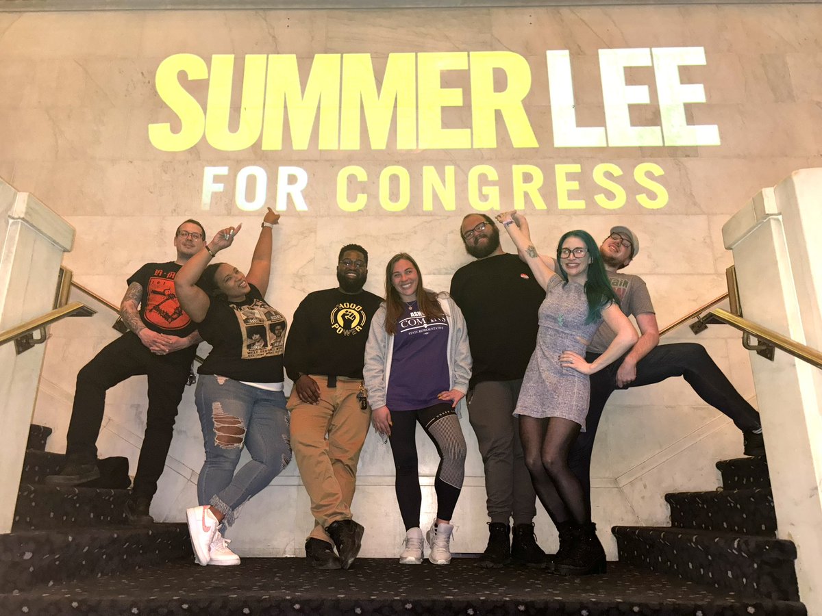 Supporters of U.S. Rep Summer Lee continued to hang out at the extravagant Renaissance Pittsburgh Hotel not long before midnight. Multiple supporters told me they initially met Lee at protests, and that they believe she genuinely cares about representing the community.
